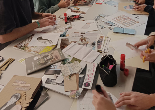 Imagen del taller de collage