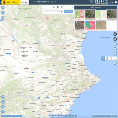 Imagen de una captura del visualizador Iberpix